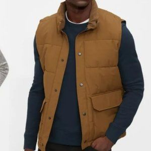 Gap Men's Puffer Vest - XXL, tan